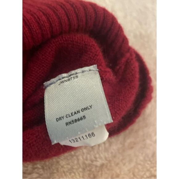 John W Nordstrom 100% Cashmere V Neck Sweater Vest Red Solid XL - Picture 3 of 9